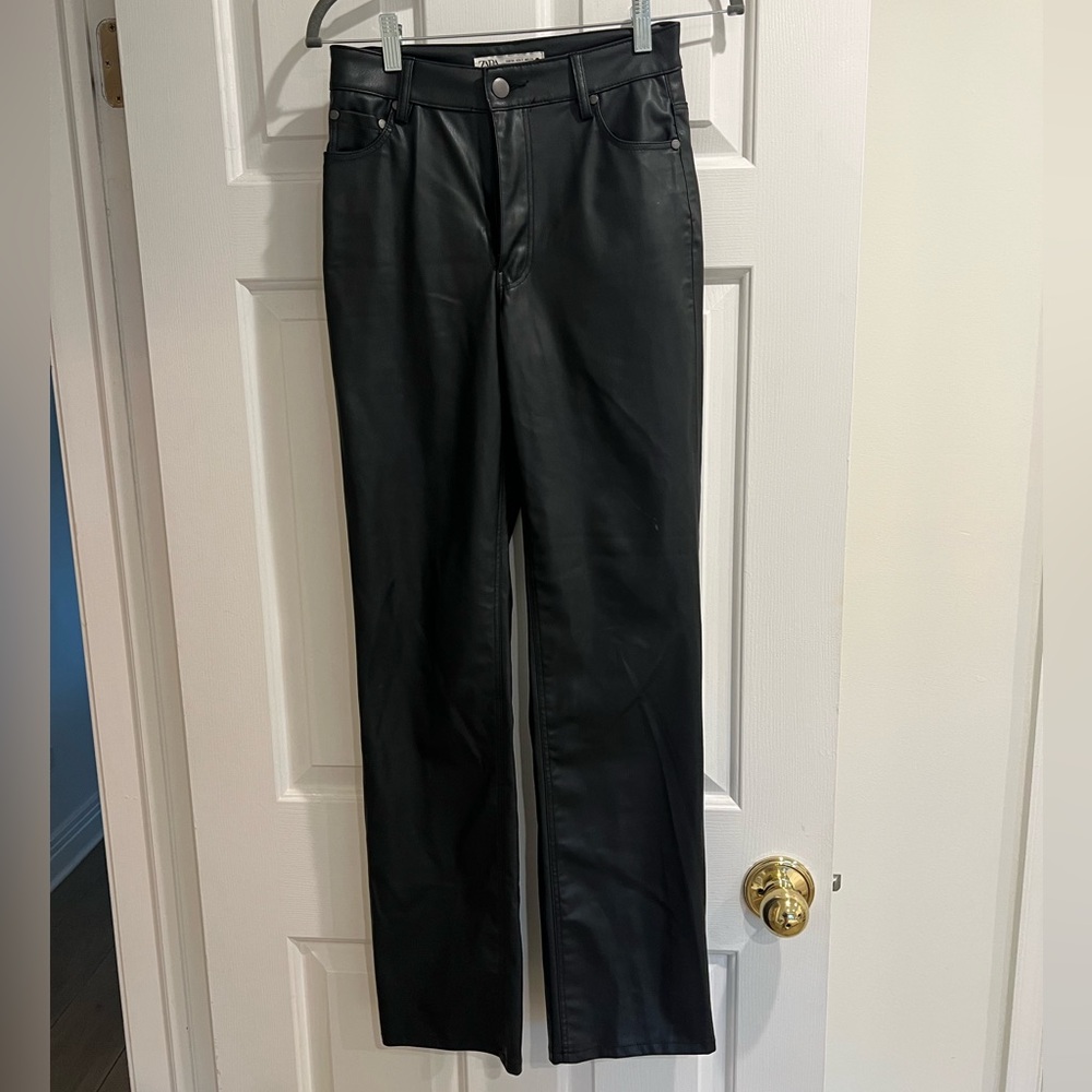 Zara Sleek Black Straight Jeans